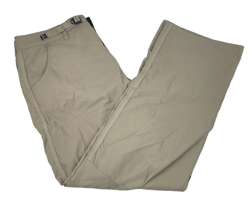 Prana Mens Zion Cargo Hiking Pants Khaki Size Large x30 Stretch Outdoor Climbing
